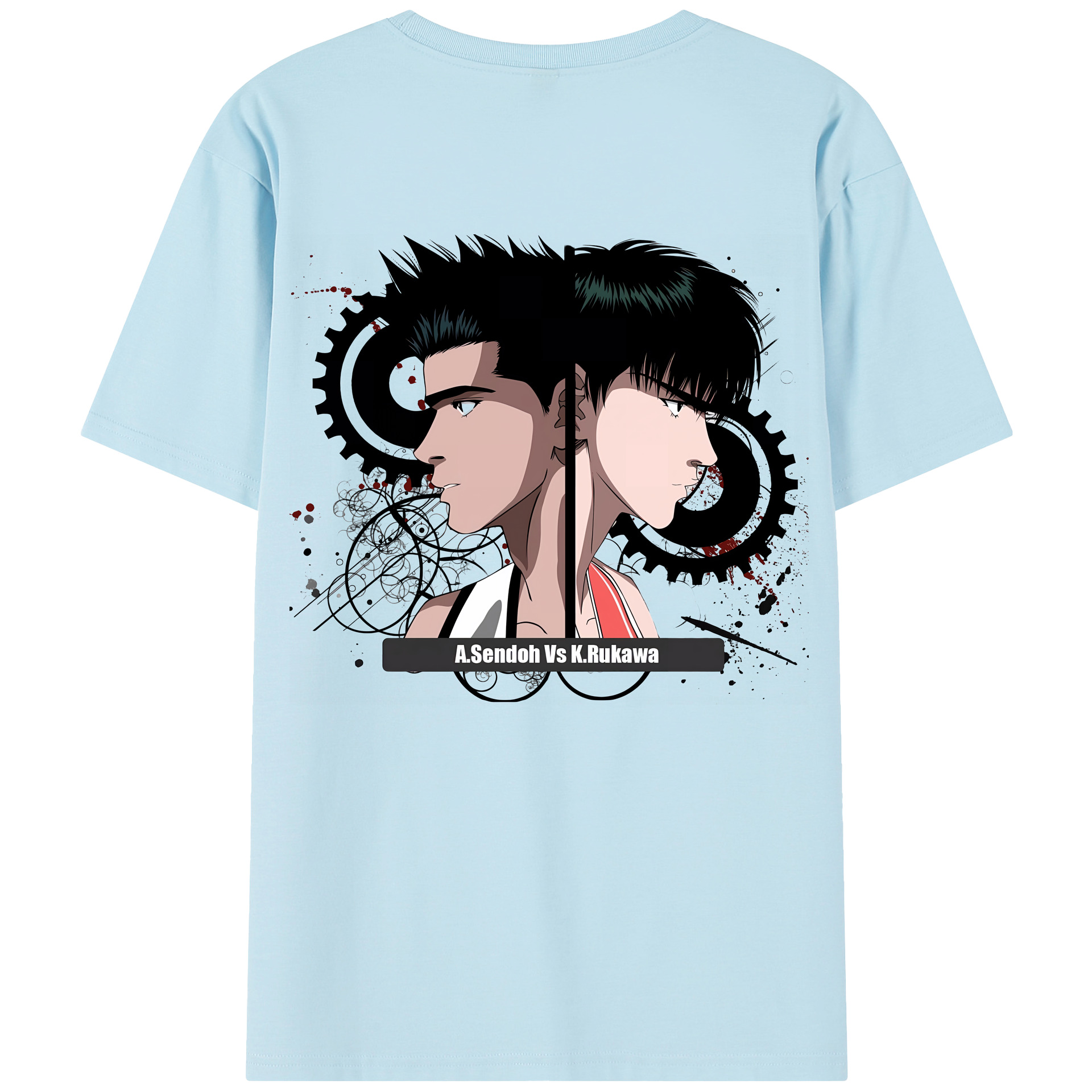 SLAM DUNK／スラムダンク 綿100％半袖Tシャツ（背面プリント）